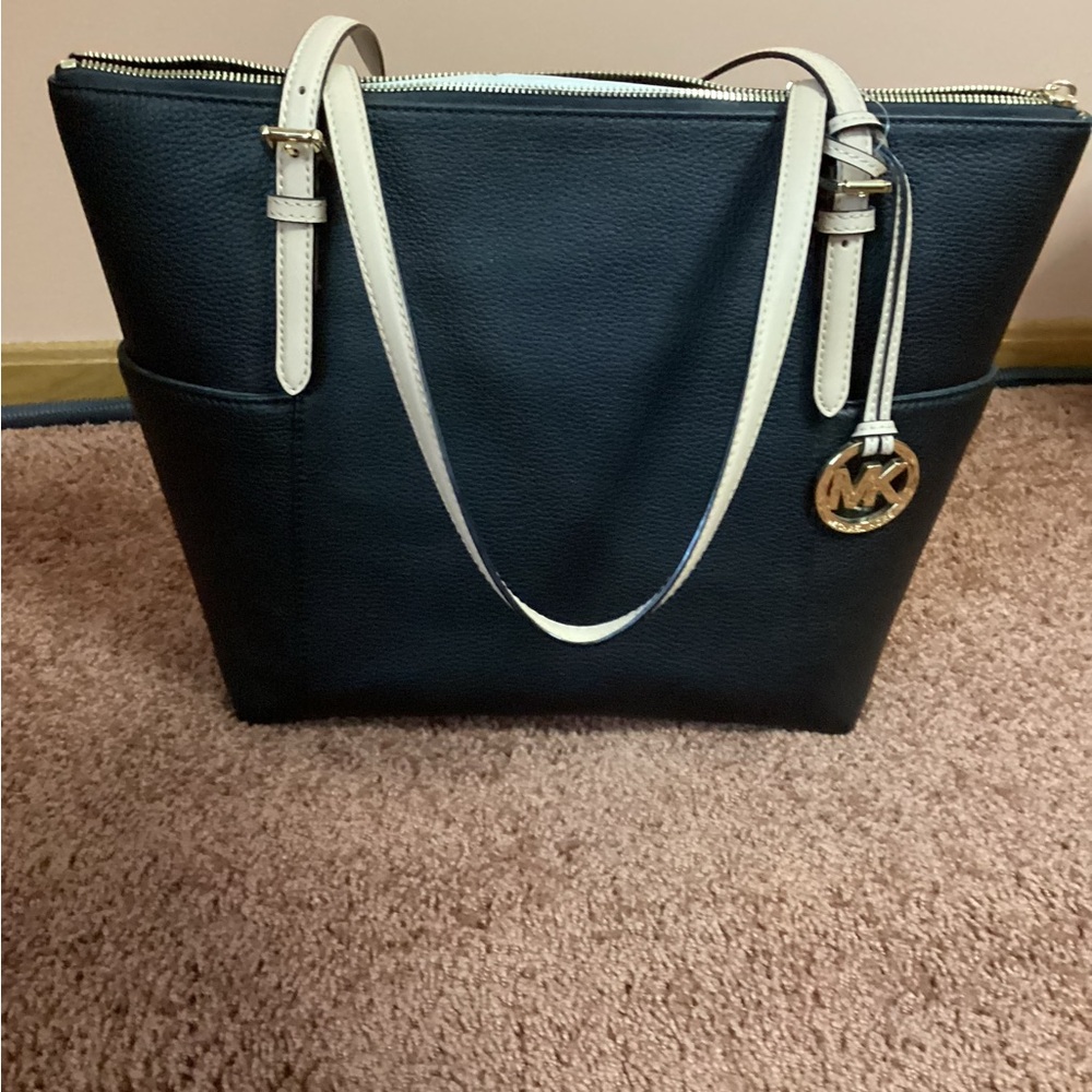 Michael Kors Black and Cream Tote Bag